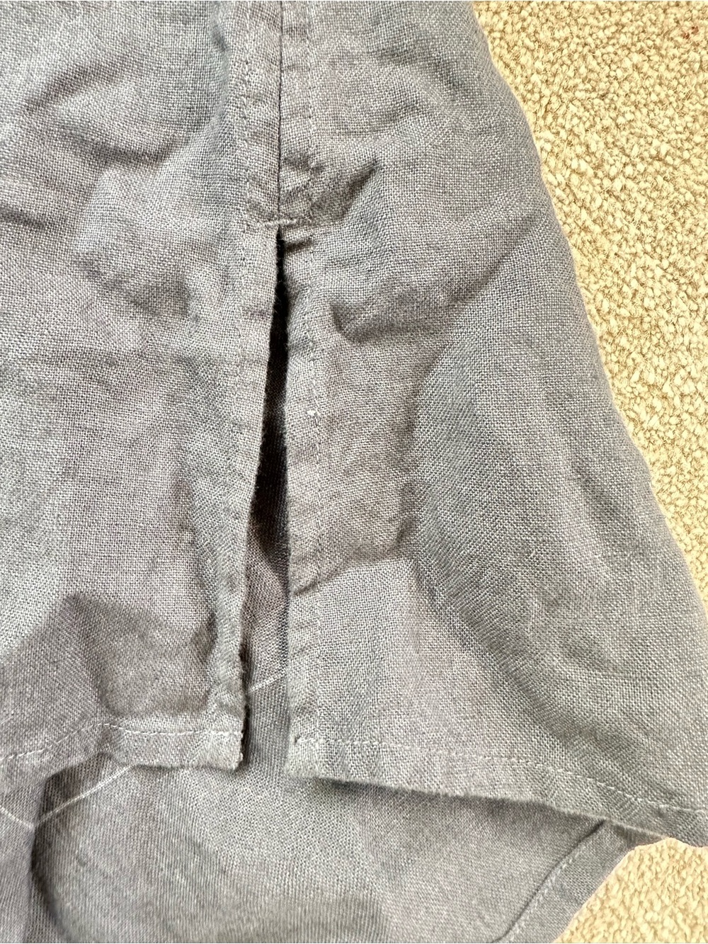 notPERFECTLINEN Navy Linen V-Neck Cami Tank - Picture 4 of 4